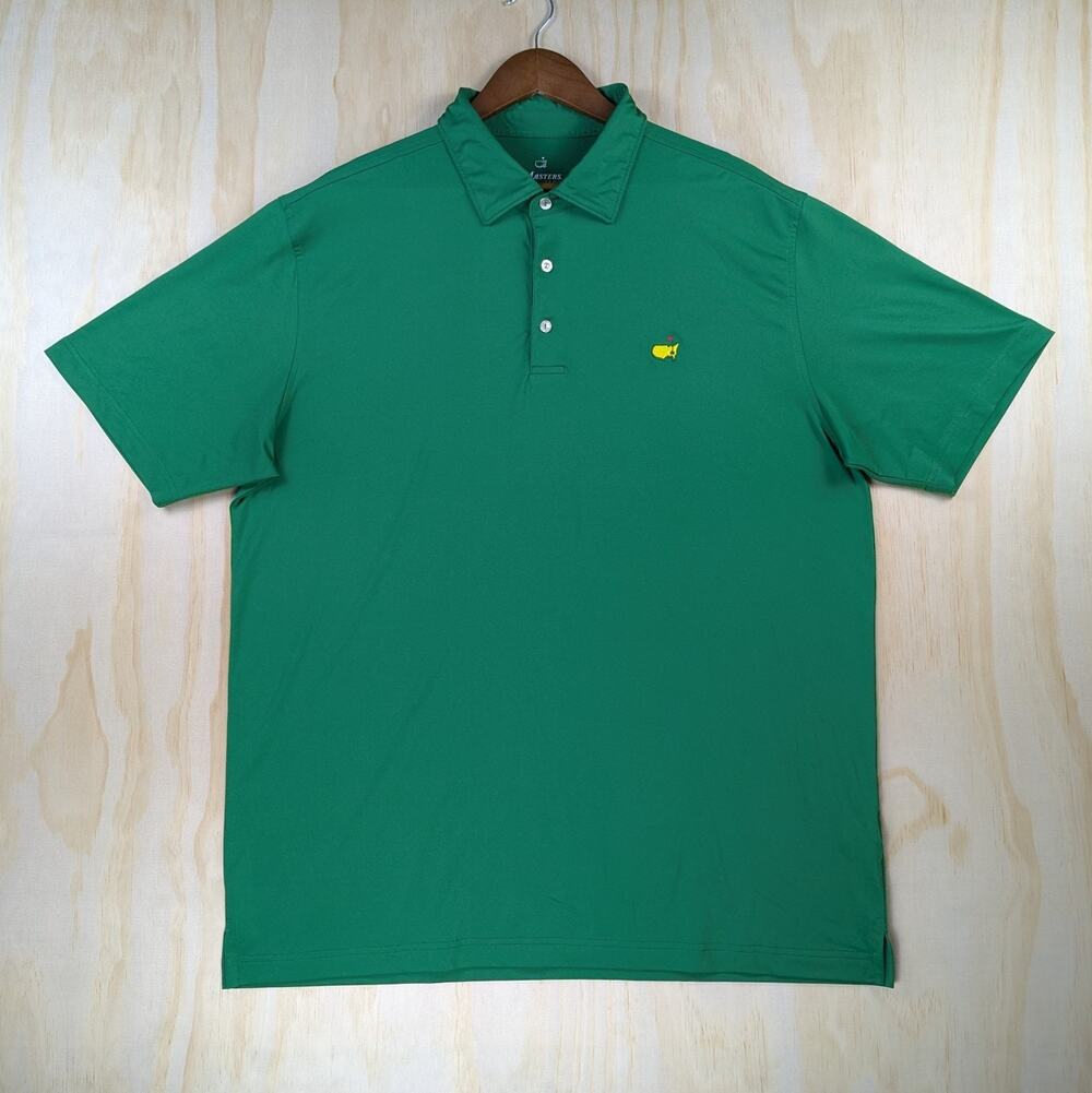 The Masters Tech Men's XL Augusta National Golf Polo Shirt Solid Green Stretch
